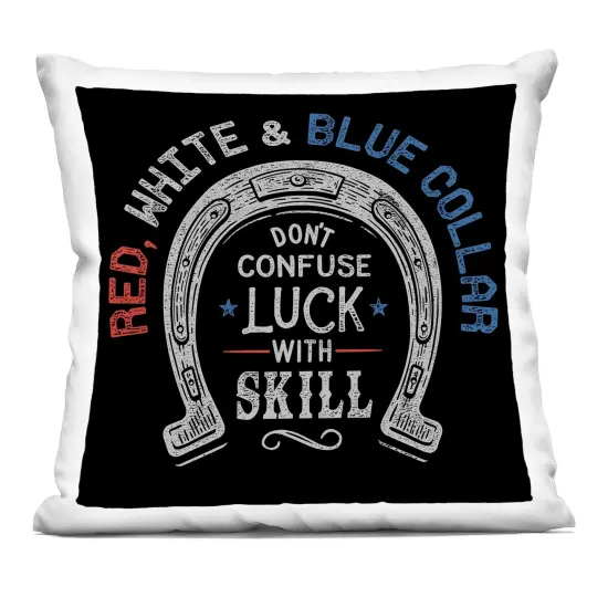 Stupell Industries Don't Confuse Luck with Skill Indoor Pillow, 18 x 7 x 18 {1}