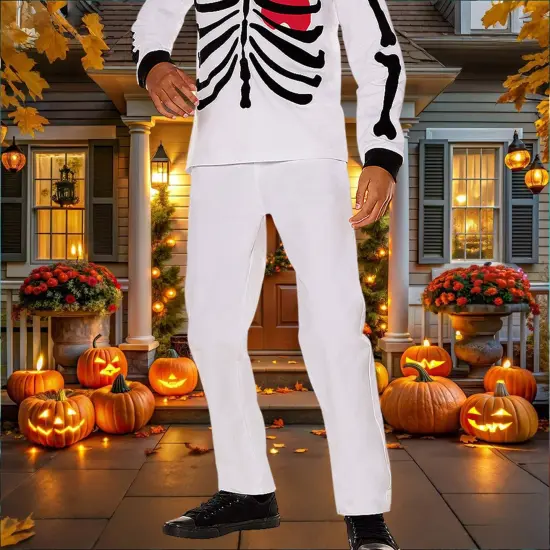 Kids Marshmello Black and White Mello Skeleton Costume Halloween DJ Mask Shirt Dress Up Outfit {6}