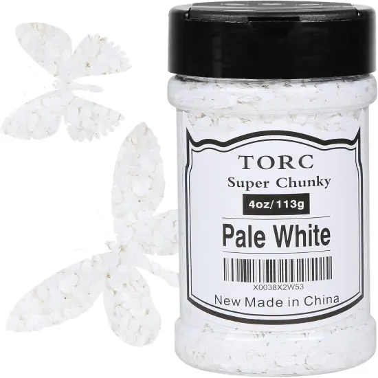 Pale White Chunky Glitter {1}
