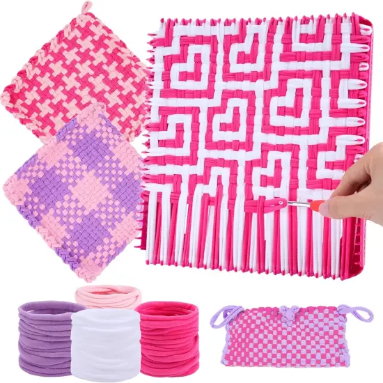 10 Inch Potholder Weaving Loom Kit for Kids & Beginners {1}