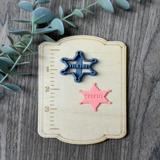 Sheriff Star Badge | Country Western Clay Cutters {1}