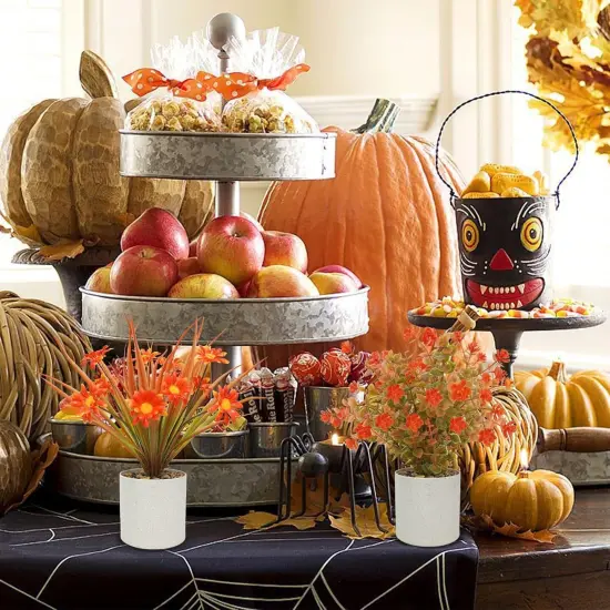 4PCS Fall Potted Flowers {4}