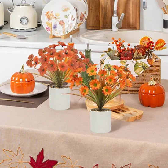 4PCS Fall Potted Flowers {2}