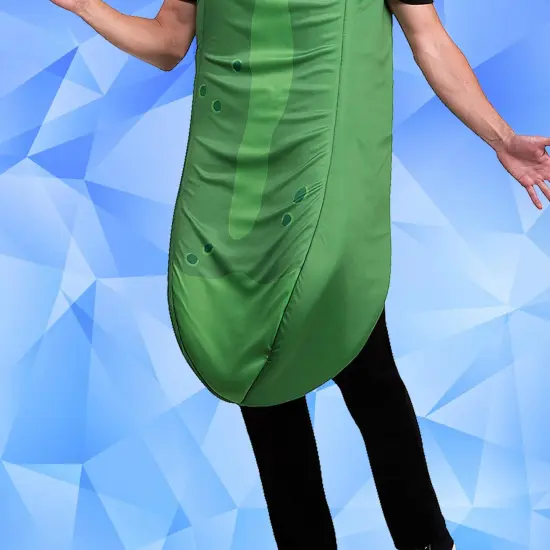 Hilarious Foam Pickle Rick Costume Adult Green Cartoon Tube Suit {6}