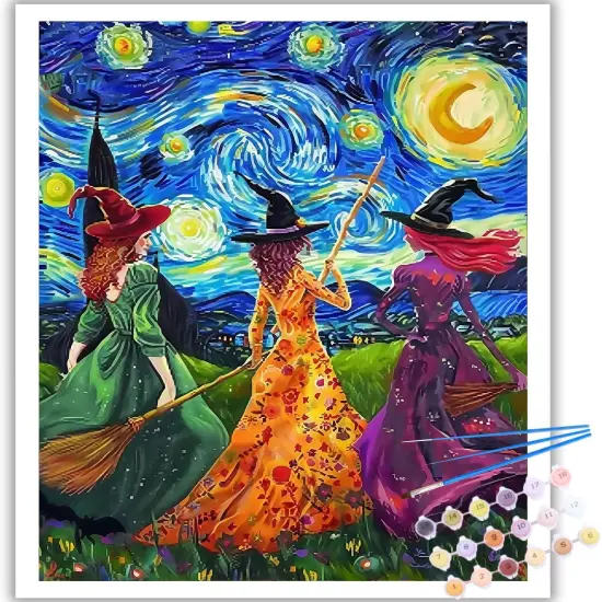 Witches Paint by Numbers Kit - 16x20 Inches {1}