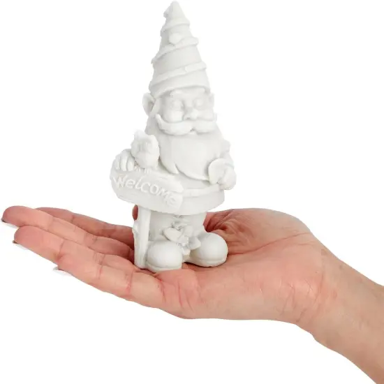 Bright Creations 2 Pack Ceramics to Paint - Paint Your Own Garden Gnome Statues, Blank Paintable Ceramics for Adults (5 in) {1}