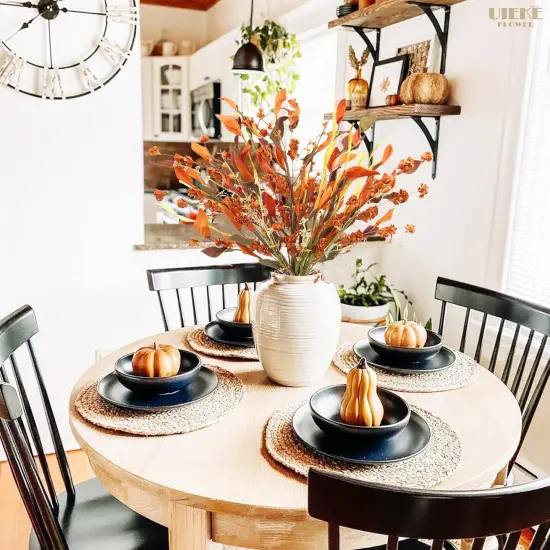 Fall Stems Artificial Autumn Leaves {5}