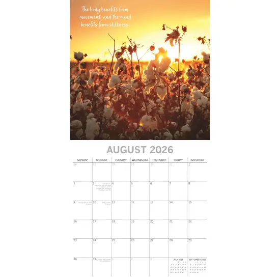 The Gifted Stationary 2026 Square Wall Calendar, Tranquility, 16-Month Mind, Body, Spirit Theme Hanging Calendar with 180 Reminder Stickers, Month Planner for Home, or Creative Spaces, 12x12 In Multicolor {3}