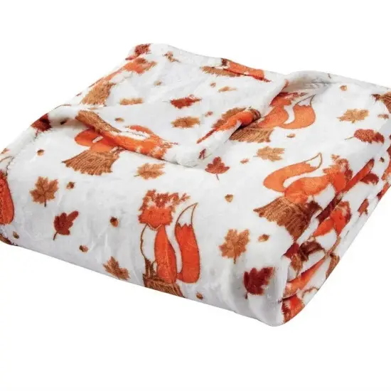 Edge Collections - 50" x 60" - White - Soft Halloween Themed Throw Blanket! {2}