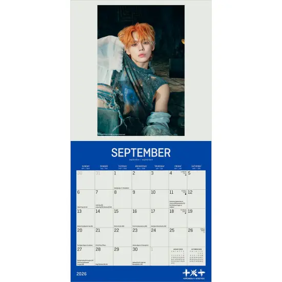 TXT OFFICIAL | 2026 7 x 14 Inch (Hanging) Monthly Mini Wall Calendar {4}