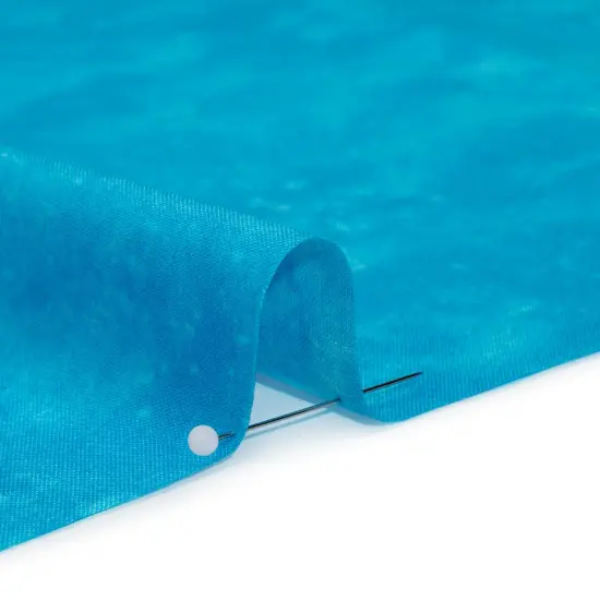 1 Yard Marine Blue Fresco Quilting Cotton Fabric for Crafts & Apparel 44" Wide {2}