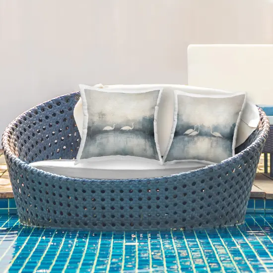 Stupell Industries Still Waters And Soft Wings 2 Piece Outdoor Printed Pillow Set design by Mona Grace, 18 x 7 x 18 {2}