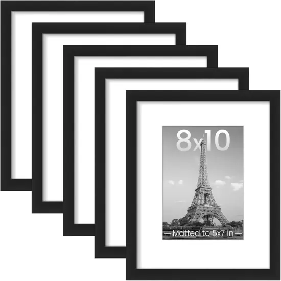 Picture Frame Set of 5 - Black 8x10 {2}