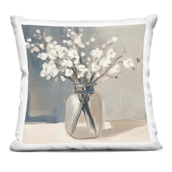 Stupell Industries Petals In Glass Vase Indoor Pillow, 18 x 7 x 18 {1}