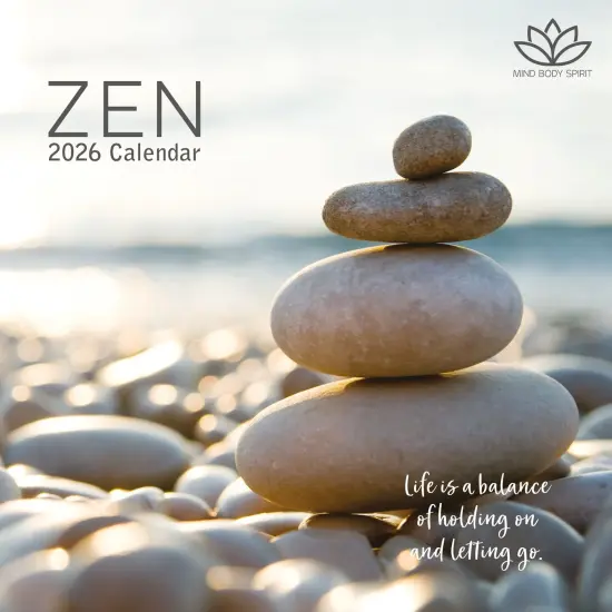 The Gifted Stationary 2026 Square Wall Calendar, Zen, 16-Month Mind, Body, Spirit Theme Hanging Calendar with 180 Reminder Stickers, Month Planner for Creative Spaces, 12x12 In Multicolor {1}