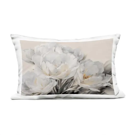 Stupell Industries White Roses Arrangement Outdoor Pillow, 14 x 7 x 20 {1}