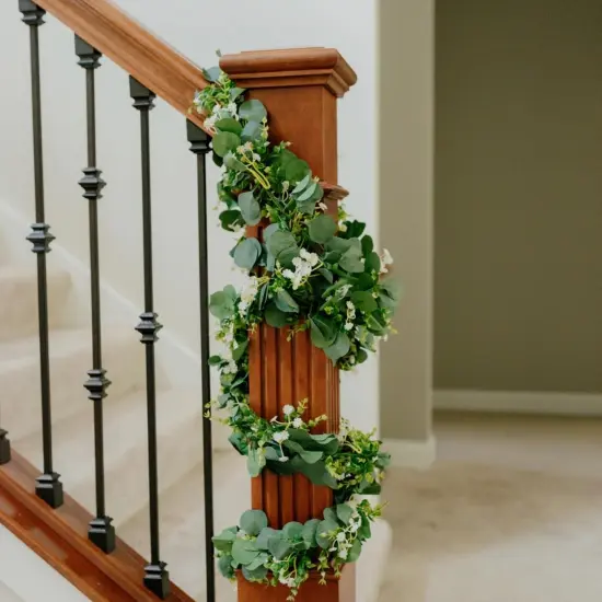 Artificial Eucalyptus Flowers Leaves Table Greenery Garland Wreath Vines {5}