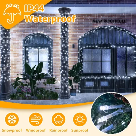120LED 40FT Waterproof Fairy String Lights, 8 Modes with Timer - Cool White {5}