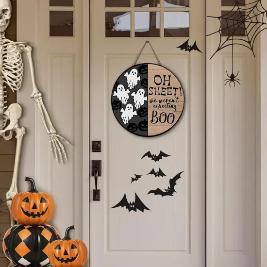 Halloween Spooky Ghost Door Sign {4}