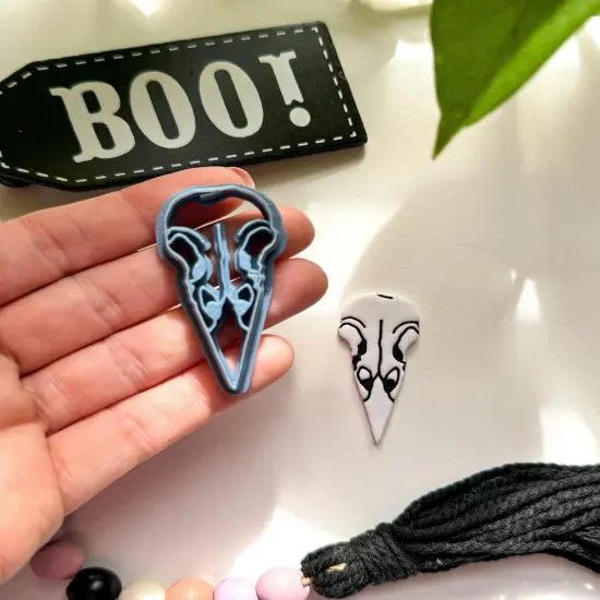 RAVEN SKULL | HALLOWEEN | CLAY CUTTERS {3}