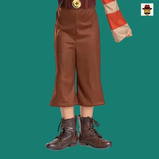 Girls Classic Disney Pixar Inside Out 2 Anxiety Costume Jumpsuit Headpiece {6}