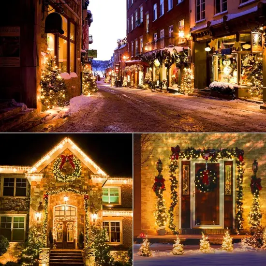 Clear Christmas String Lights - 300 Count, 69.6FT (Warm White) {5}