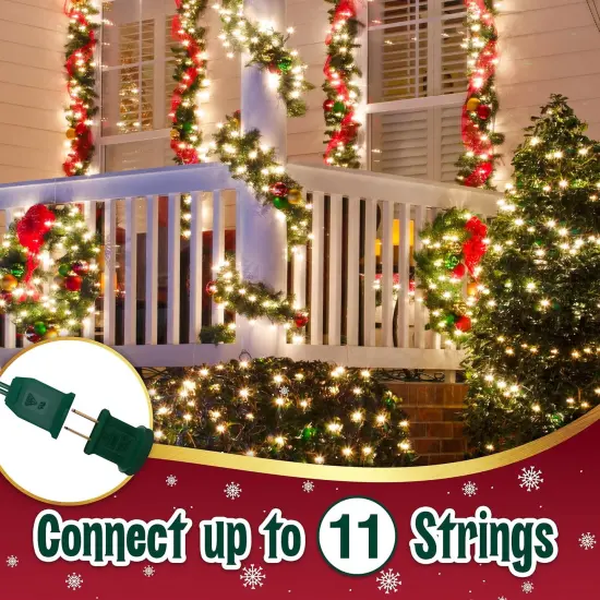 6.3 ft Clear Warm White Christmas Tree Lights {4}