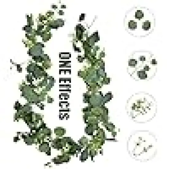 Artificial Eucalyptus Garland with Baby Breath Faux Realistic Silver Dollar {2}