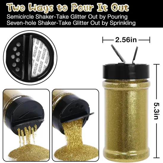 Ultra Fine Gold Glitter, 7.05 Oz (200g) {6}