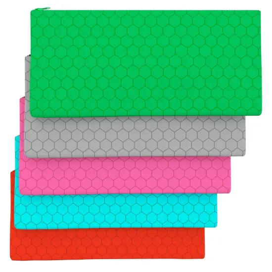 Pencil Pouch PVC 9.5x4.75 w/ Honeycomb Pattern &ndash; 72 Count {4}