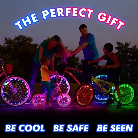 Activ Life LED Bike Wheel Lights with Batteries Included, Get 100% Brighter and Visible from All Angles for Ultimate Safety & Style (1 Tire Pack, Galactic) {2}