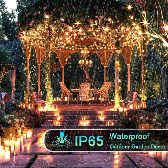 2 Pack 240LED 95FT Solar String Lights - Warm White {4}