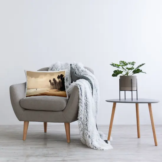 Sunset Skater on Boardwalk Decorative Printed Throw Pillow Design by Noah Bay, 14 x 7 x 20 {2}