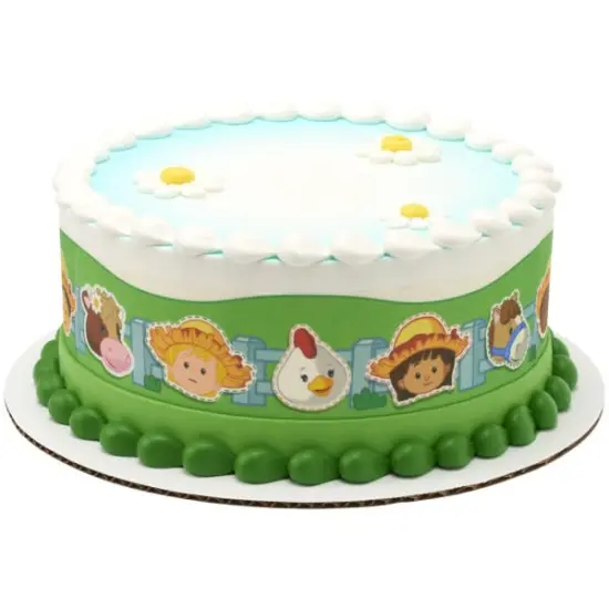 Children Farmyard Fun PhotoCake&reg; Edible Cake Border Strips Icing Image, {1}