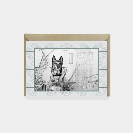 Holiday Photo Card, Elegant Art Deco {5}