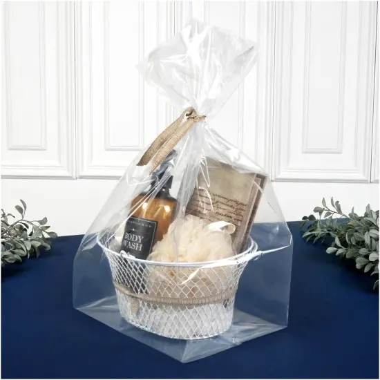 Plymor 10" x 8" x 24" (Pack of 100), 2 Mil Gusseted Plastic Bags {5}