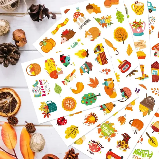 Hello Fall Stickers 484 PCS Autumn Stickers for Kids {3}