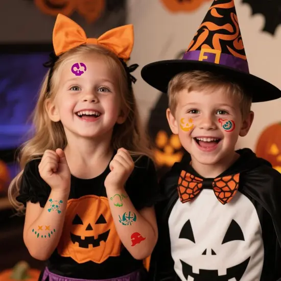 192 PCS Halloween Temporary Tattoo Stencils {5}