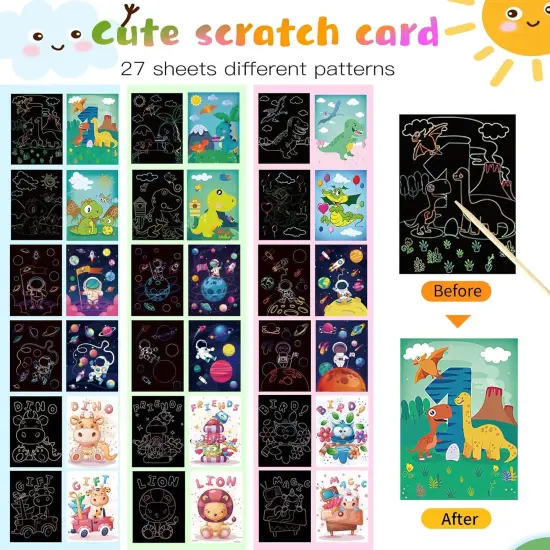 3 Set Scratch Paper Art {2}