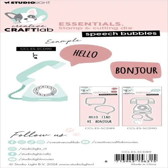 Studio Light Essentials Cutting Die-Nr. 89, Speech Bubbles {3}