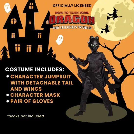 How To Train Your Dragon Toothless Deluxe Child Costume {5}