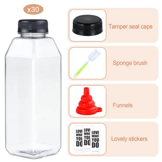 30 PCS Juice Container with Lids, 16oz {3}