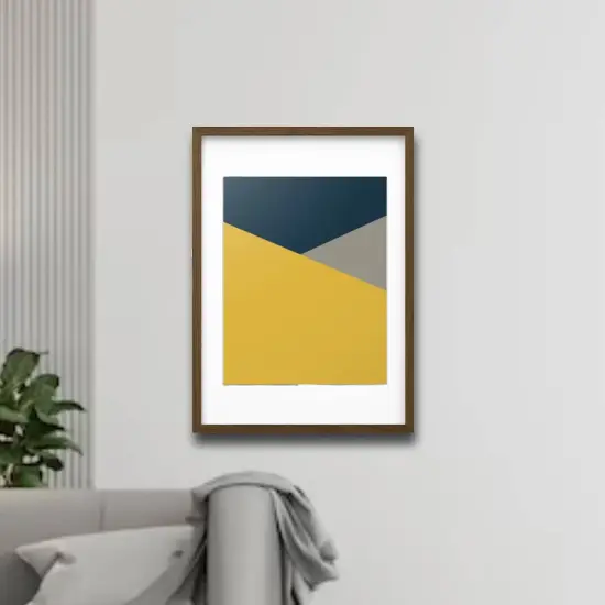 Walnut Effect Frame with Mount, 19&frac34;x27&frac12;" &ndash; Hang Horizontally or Vertically No-Nail Hanging! {1}