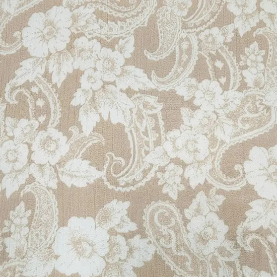 1 Yard Beige Rayon Crinkle Fabric For Dresses Blouses Skirts Lightweight Apparel 50/52" Width {2}