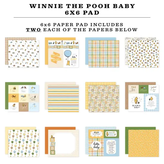 Echo Park Double-Sided Paper Pad 6"X6"-Winnie The Pooh Baby {3}