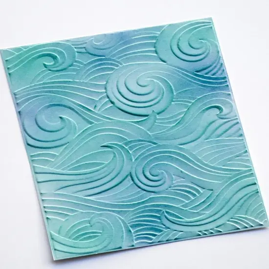 Memory Box 3D Embossing Folder 4.5"X5.75"-Waves {4}