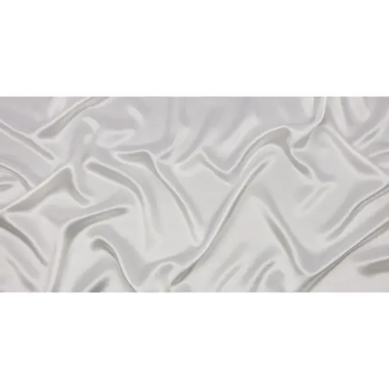 1 Yard Designer Stretch Silk Charmeuse Whisper White Smooth Solid Fabric 40 inch Width {3}