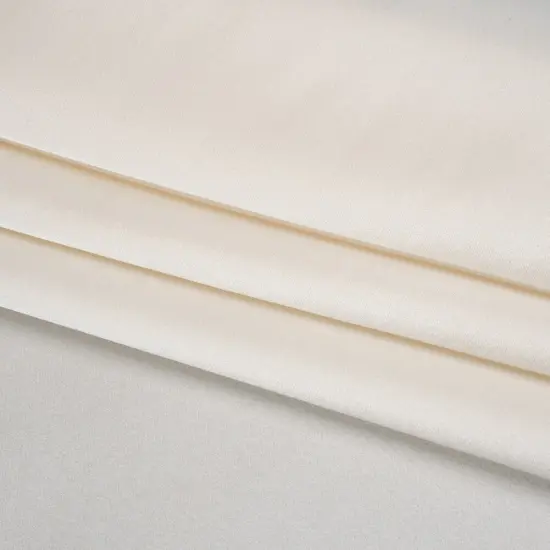 1 Yard Lightweight Silk Satin Fabric Ivory Solid Luxury Deadstock 53 inch Width {1}
