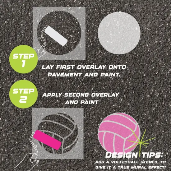 Volleyball Parking Space Stencil | High School Senior Parking Spot Stencil | Reusable Stencil | Stencil Ease | {5}