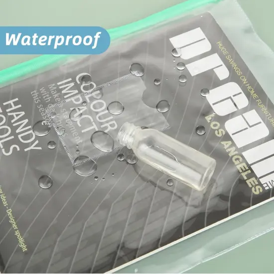 60 Pcs Poly Zip Envelopes, A4 Letter Size - 5 Color {5}